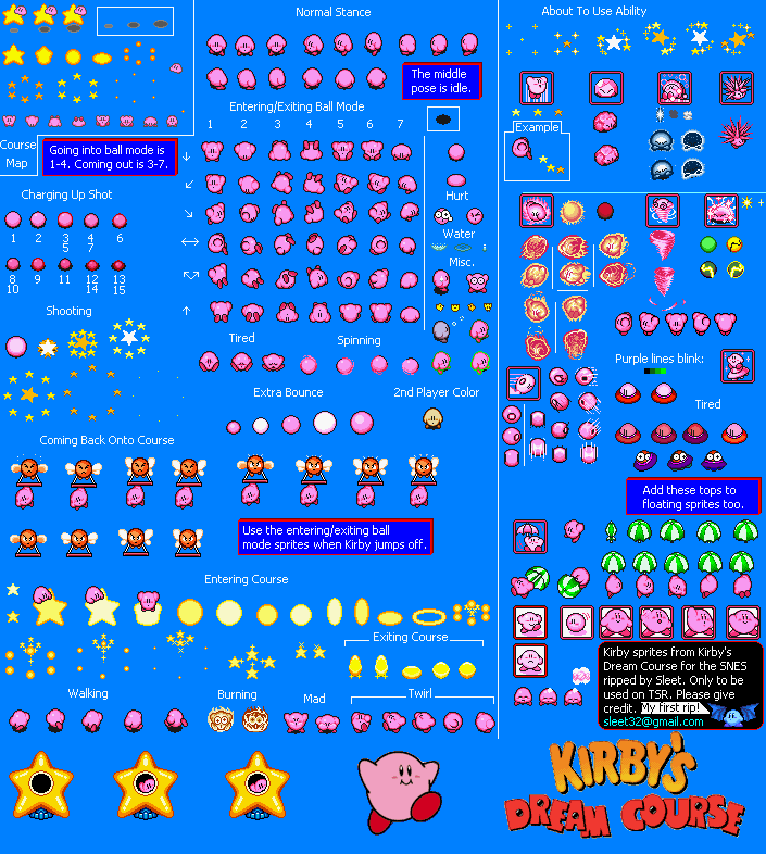 kirby super star ultra sprites ice withoujt hat