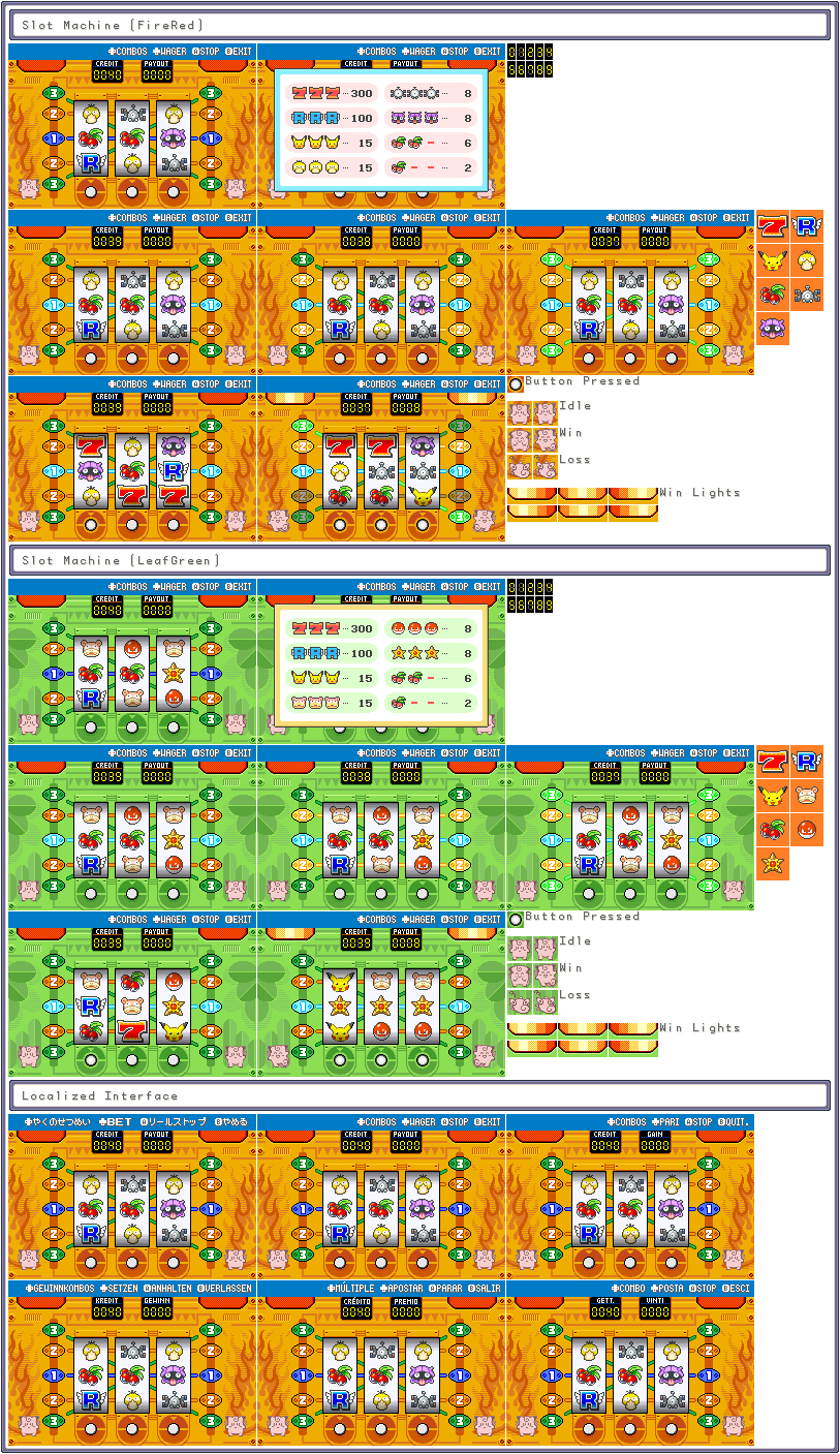 Game Boy Advance - Pokémon FireRed / LeafGreen - Pikachu (Menu