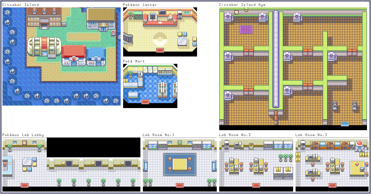 Карта игры pokemon fire red