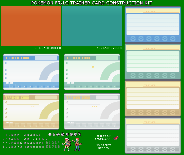 Trainer Card Kit. 