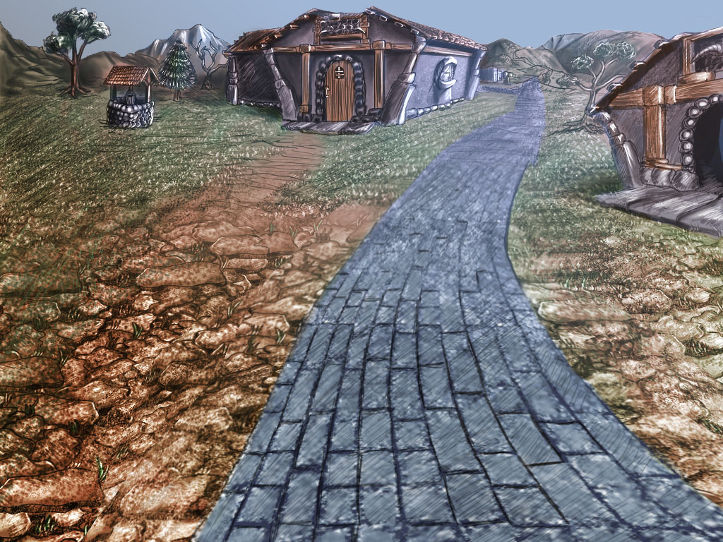 Hero of Allacrost - Mountain Village (Battle Backdrop)