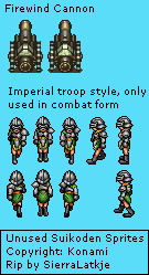 Suikoden - Unused Sprites