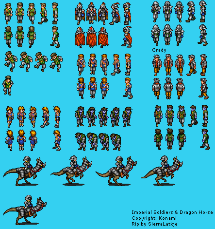 Suikoden - Imperial Soldiers & Dragon Horse