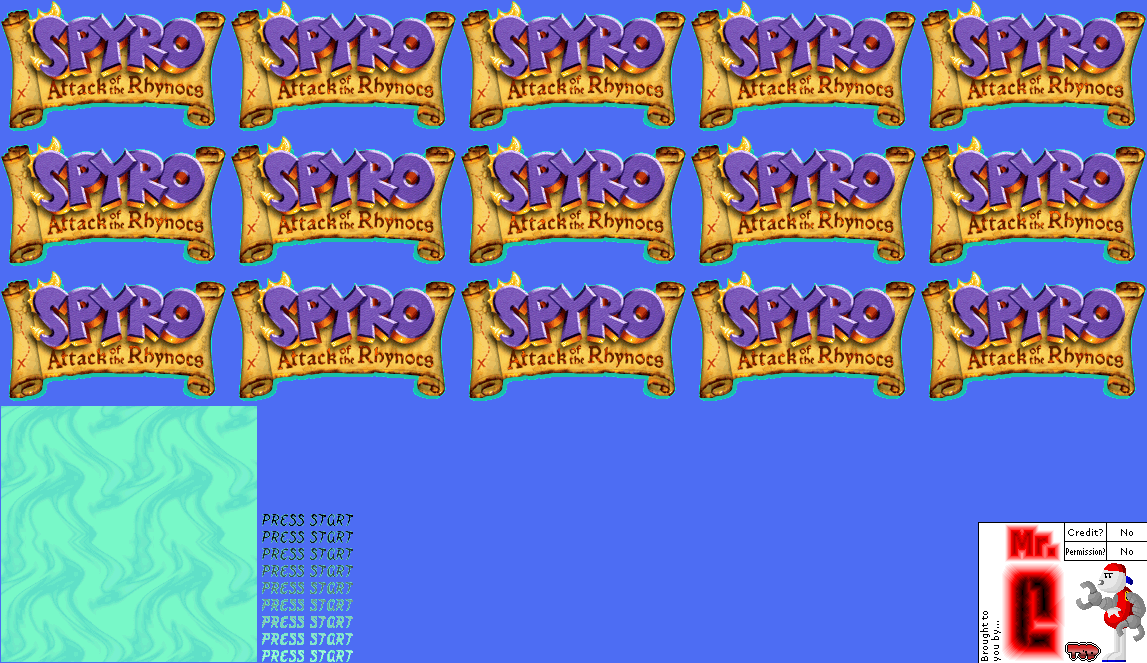 Spyro: Attack of the Rhynocs - Title Screen