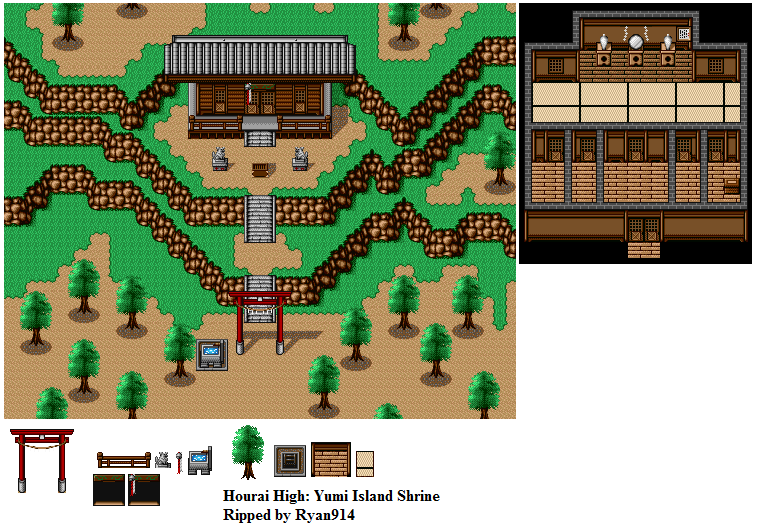 Adventures of Hourai High (JPN) - Yumi Island Shrine