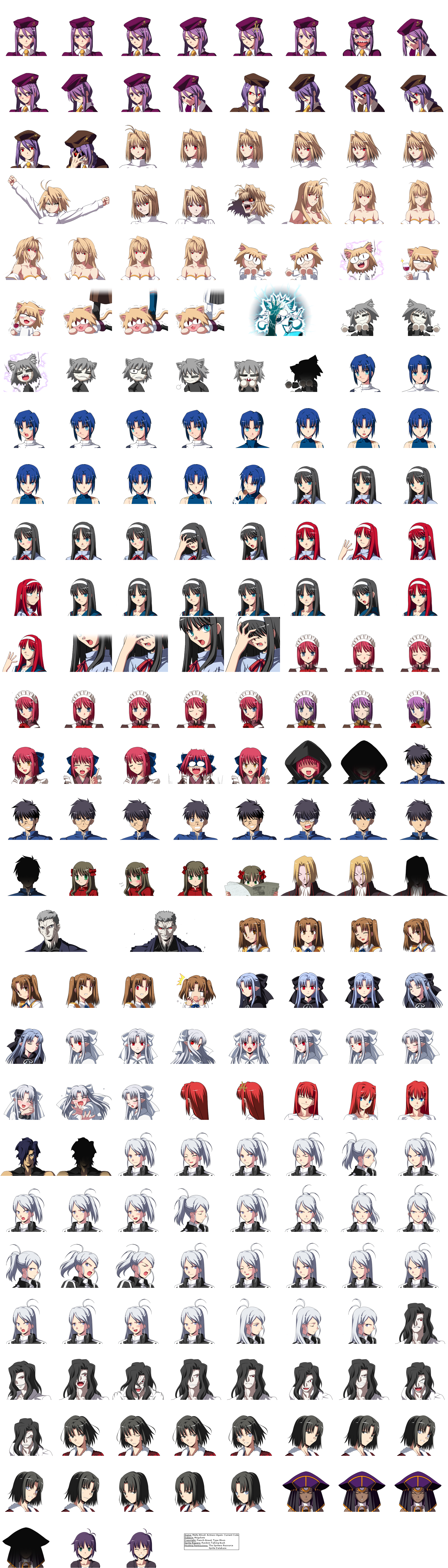 Melty Blood: Actress Again: Current Code - Mugshots