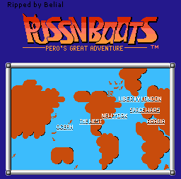 Puss 'n Boots: Pero's Great Adventure - Title and Map