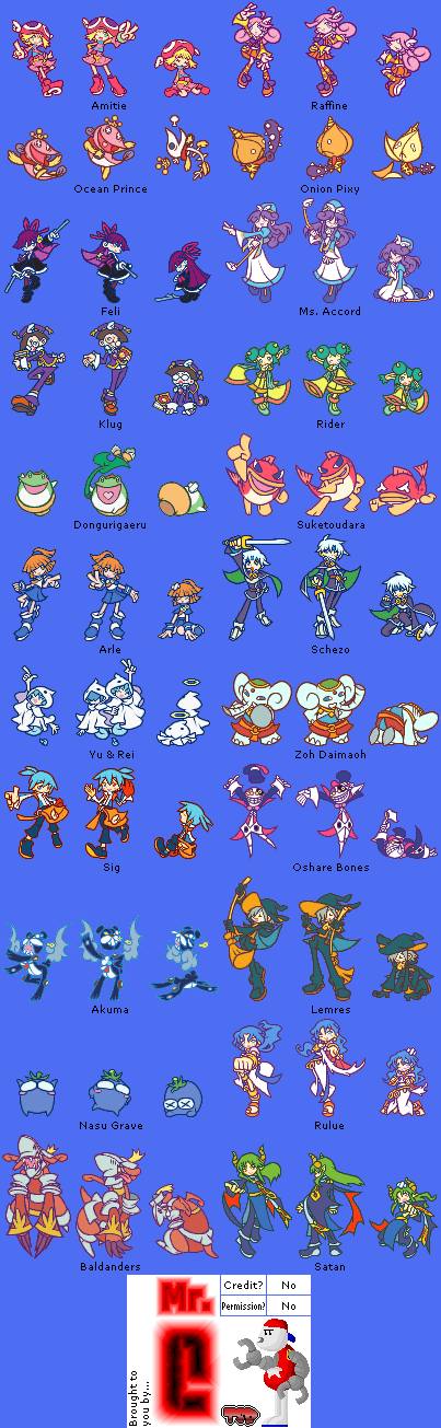 Characters (8-Player Mode)