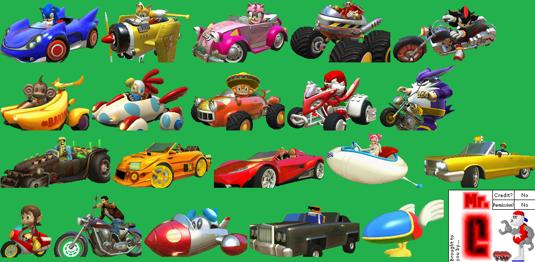 Sonic & SEGA All-Stars Racing - Character Portraits