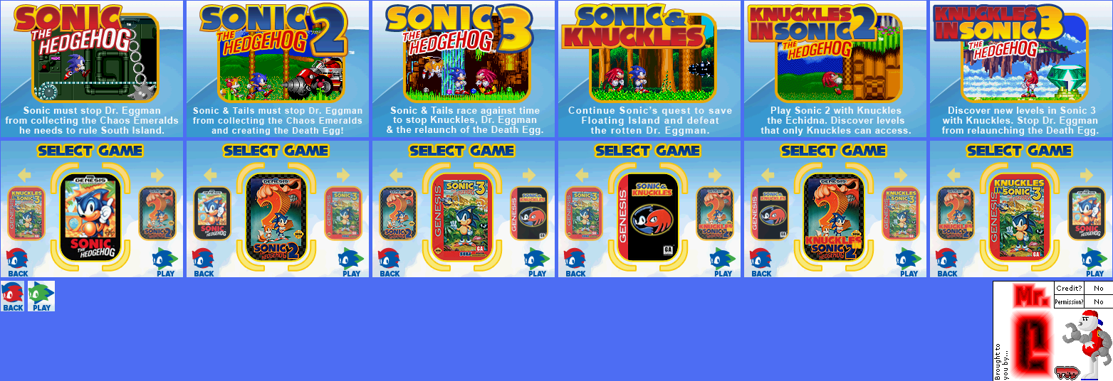 Sonic Classic Collection - Game Select