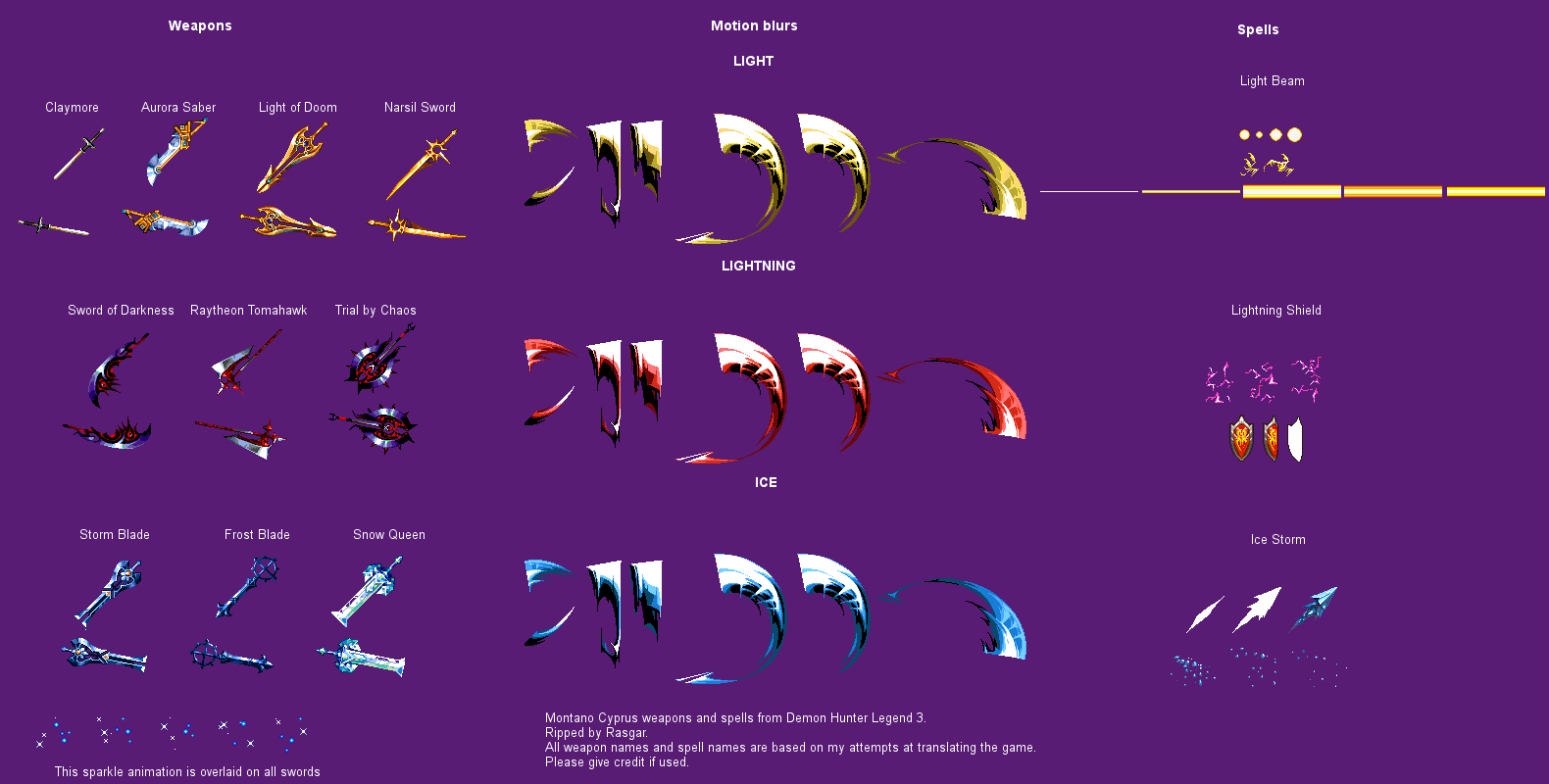 Demon Hunter Legend 3 - Montano's Weapons