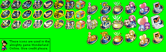 Wonderland Online - Menu Icons