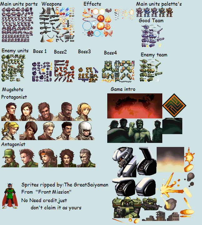 Front Mission - General Sprites