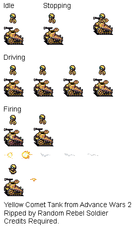 Advance Wars 2: Black Hole Rising - Yellow Comet Tank