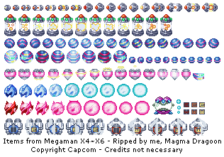 Mega Man X6 - Items
