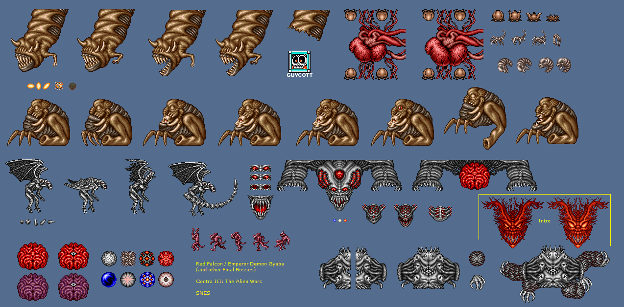 Contra 3: The Alien Wars - Stage 6 Bosses & Minibosses