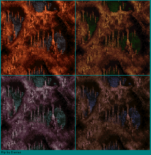 Donkey Kong Country 3: Dixie Kong's Double Trouble - Cave Backgrounds