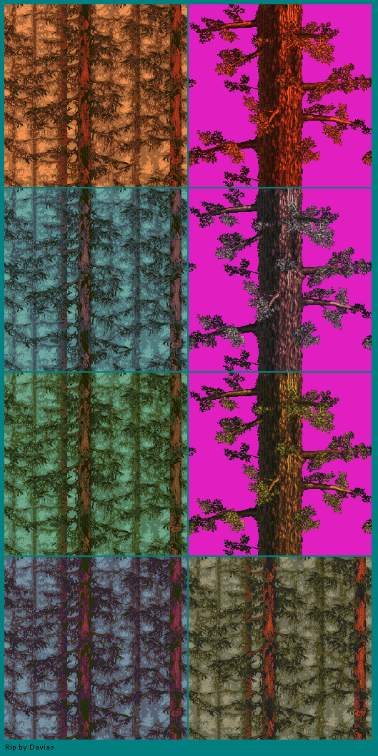 Donkey Kong Country 3: Dixie Kong's Double Trouble - Forest Backgrounds