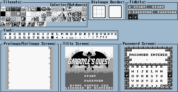 Font, Overworld Tiles & Miscellaneous