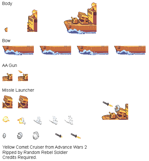 Advance Wars 2: Black Hole Rising - Yellow Comet Cruiser