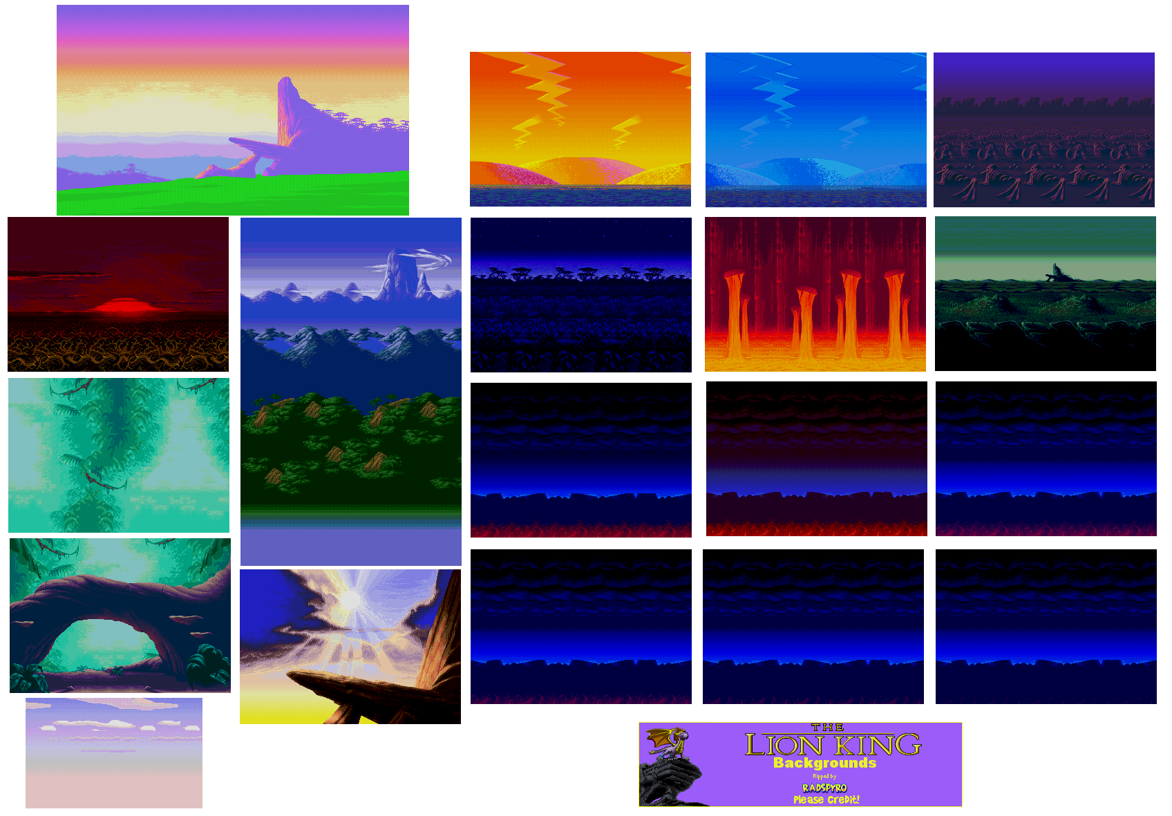 The Lion King - Backgrounds
