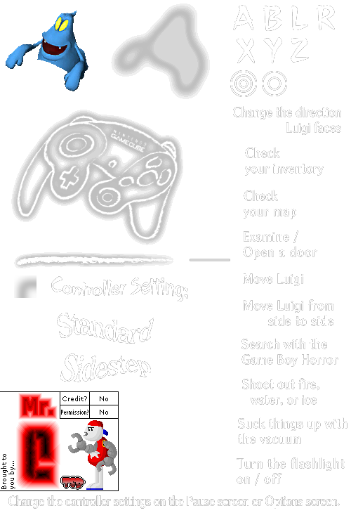 Luigi's Mansion - Controller Screen