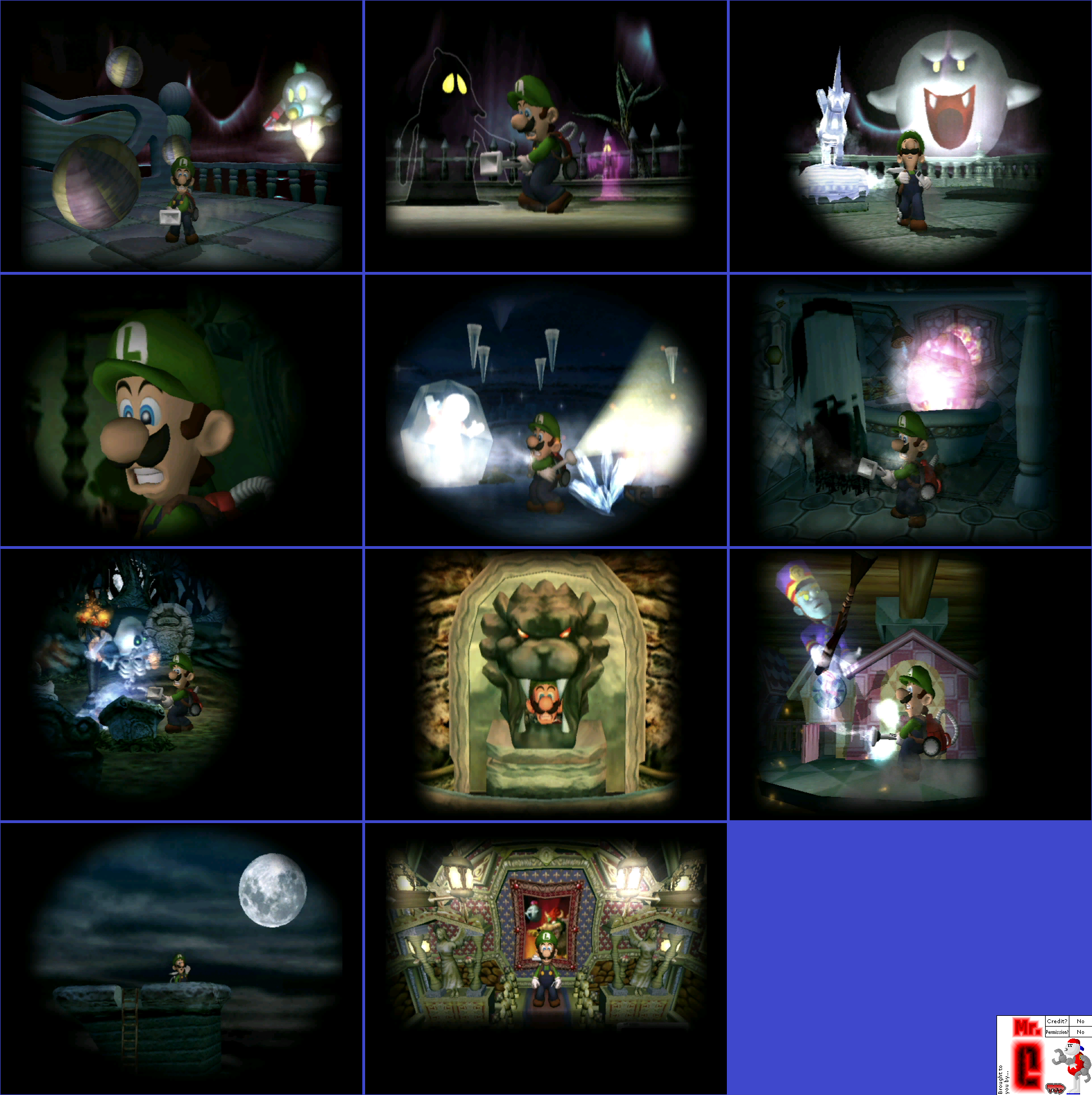 Luigi's Mansion - Credits Images