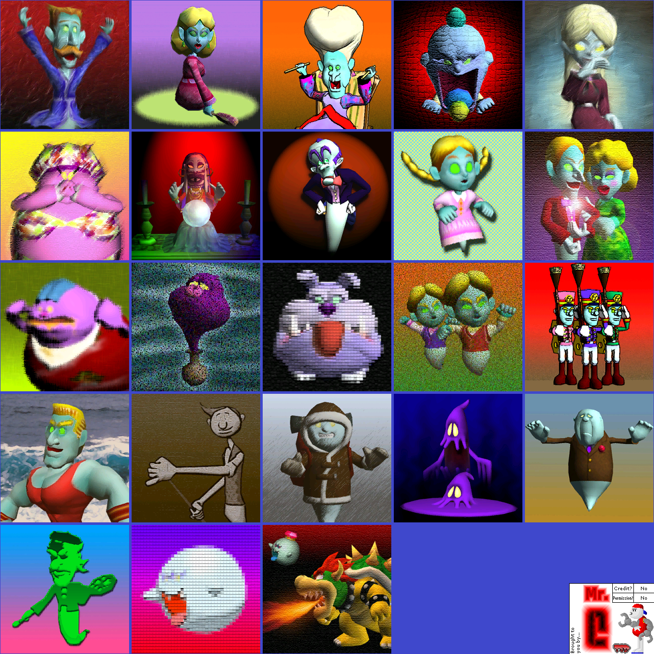 Luigi's Mansion - Ghost Portraits (Silver)