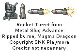Metal Slug Advance - Rocket Turret