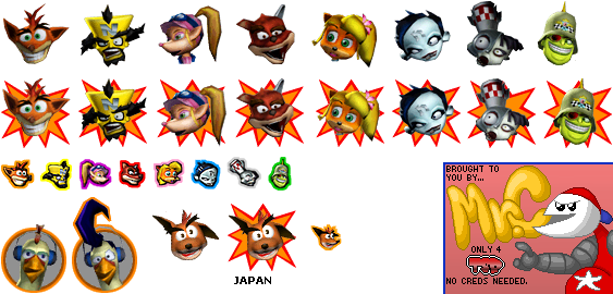 Crash Tag Team Racing - Character Icons