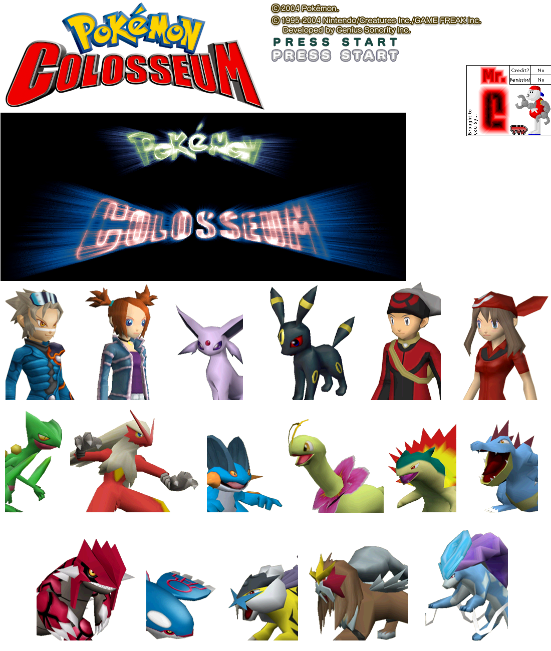 Pokémon Colosseum - Title Screen Graphics