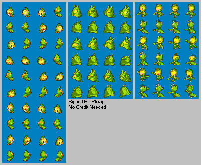 Pokémon Conquest - Sewaddle, Swadloon & Leavanny