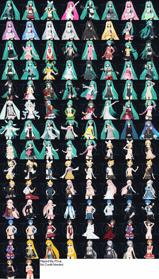 Hatsune Miku: Project DIVA 2 - Model Thumbnails