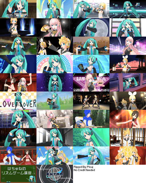 Hatsune Miku: Project DIVA Extend - Song Thumbnails