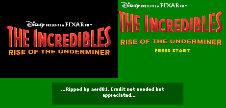 The Incredibles: Rise of the Underminer - Title