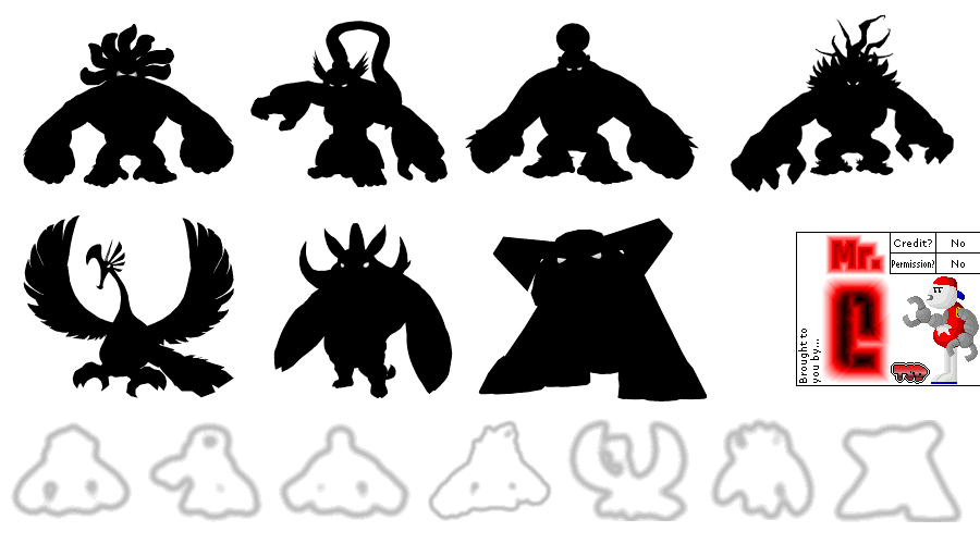 Donkey Kong Jungle Beat - Boss Silhouettes