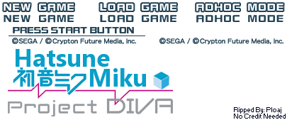 Hatsune Miku: Project DIVA - Title Screen
