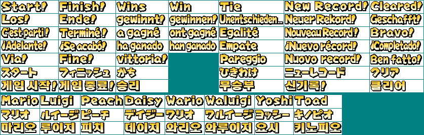 Mario Party DS - Common Words