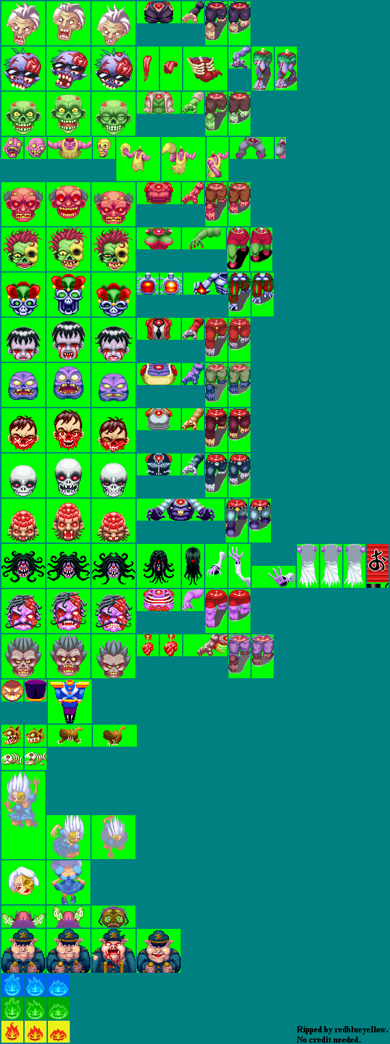 Little Red Riding Hood's Zombie BBQ - Enemies