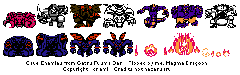 Getsu Fuuma Den (JPN) - Cave Enemies