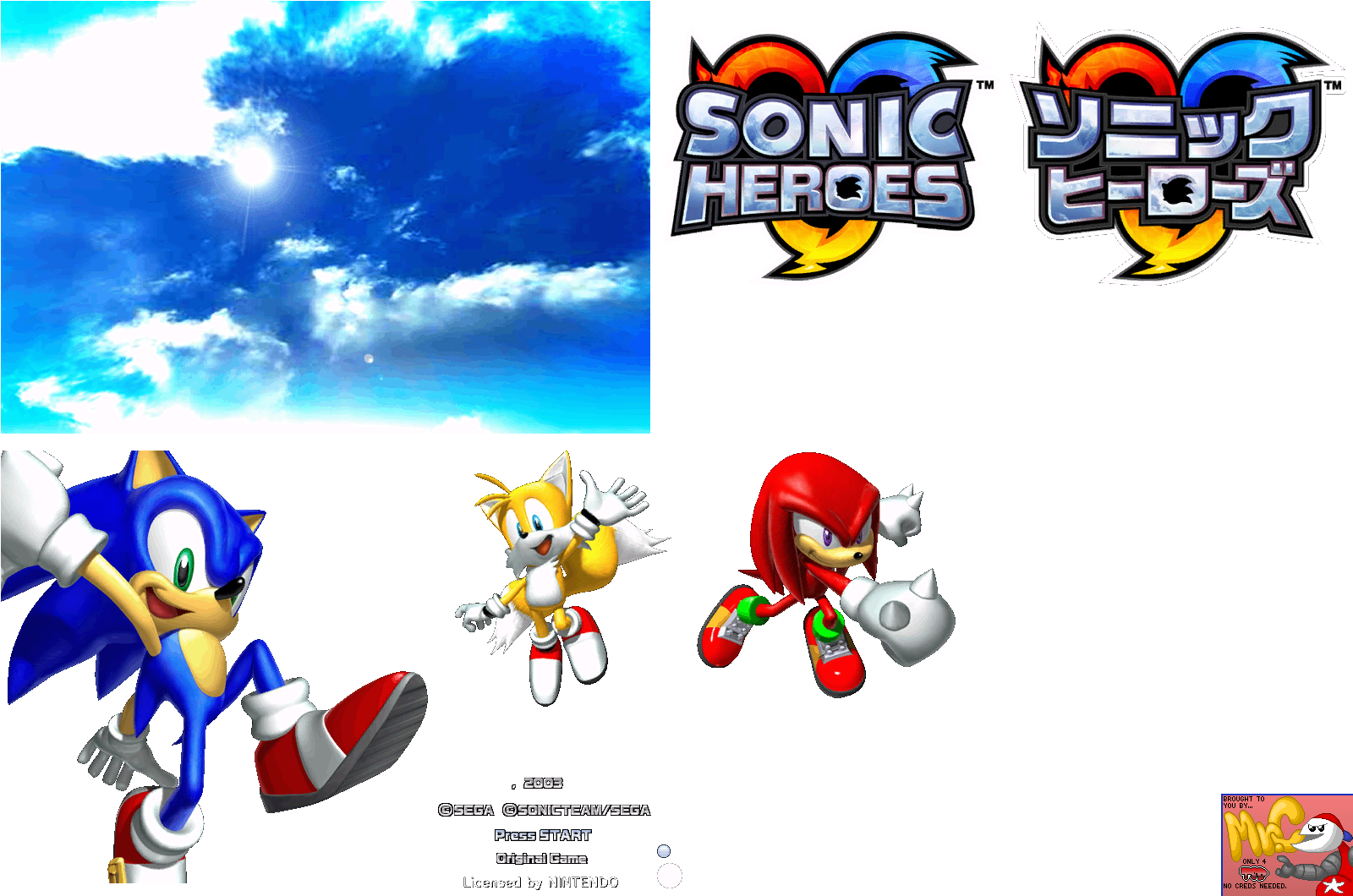 Sonic Heroes - Title Screen