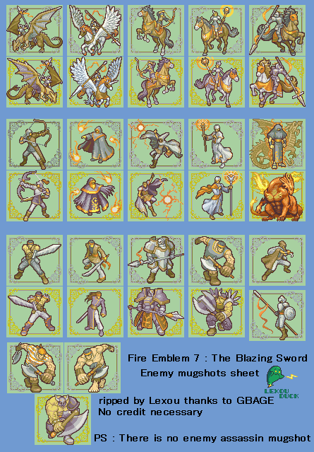 Fire Emblem: The Blazing Blade - Generic Class Cards