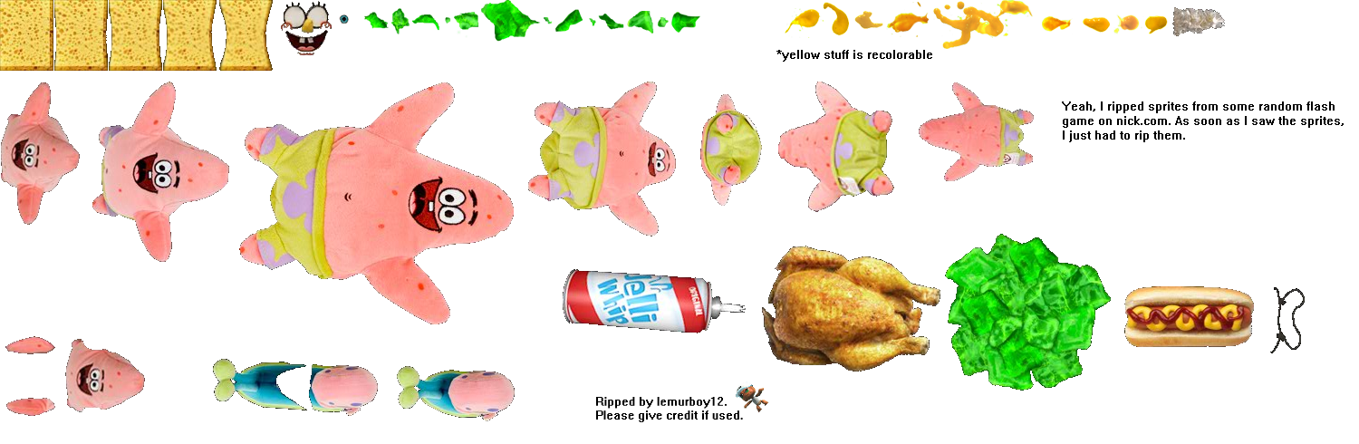 SpongeBob Elbow Grease - General Sprites