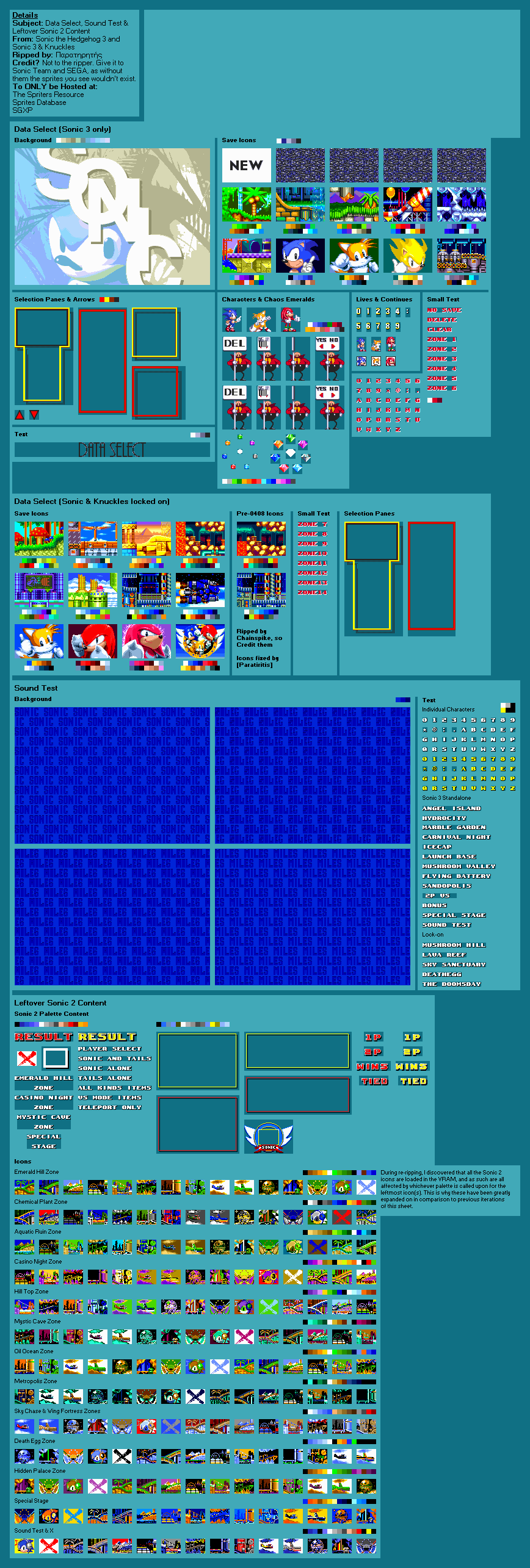 The spriters resource full sheet view sonic the hedgehog 3 data