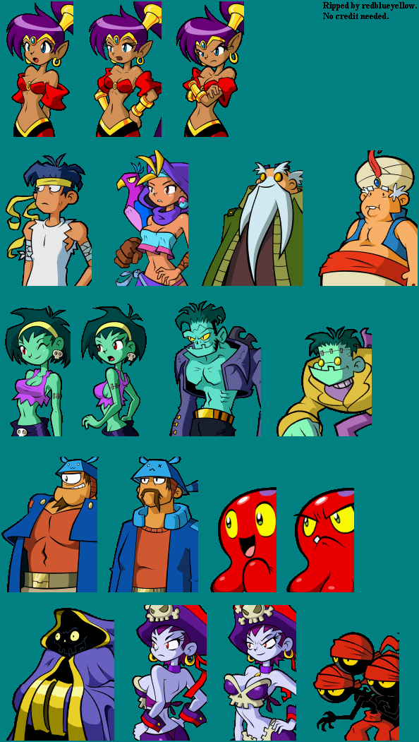 shantae sprites ds shantae sprites ds