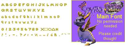 Spyro 2: Ripto's Rage! - Font