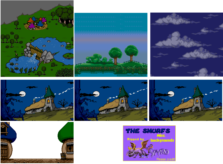 The Smurfs (PAL) - Miscellaneous Backgrounds