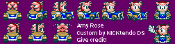 Amy Rose (Classic, Sonic Drift, Super Mario Kart-Style)