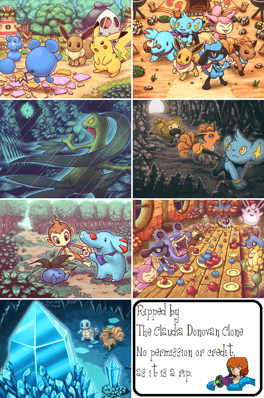 DS / DSi - Pokémon Mystery Dungeon: Explorers of Sky - Menu Backgrounds