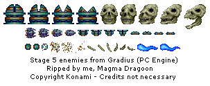 Gradius (JPN) - Stage 5 Enemies